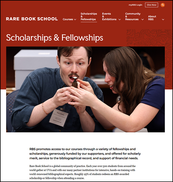 On Rare Books | Scholarships & Fellowships